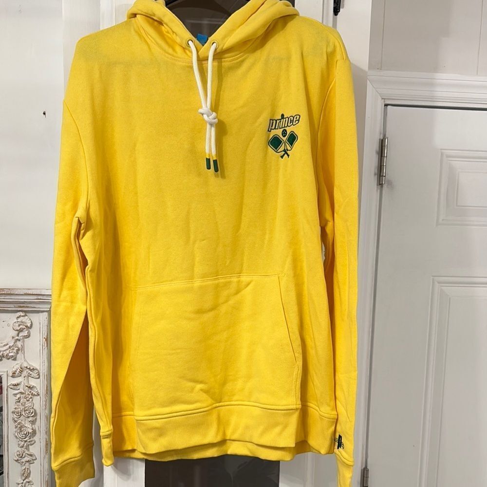 NWT Prince Yellow Pullover PICKLEBALL Hoodie with Logo